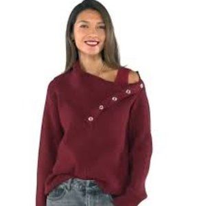 Cabi Pushover Pullover Sweater, Size Small, Firebrick Red, NIB